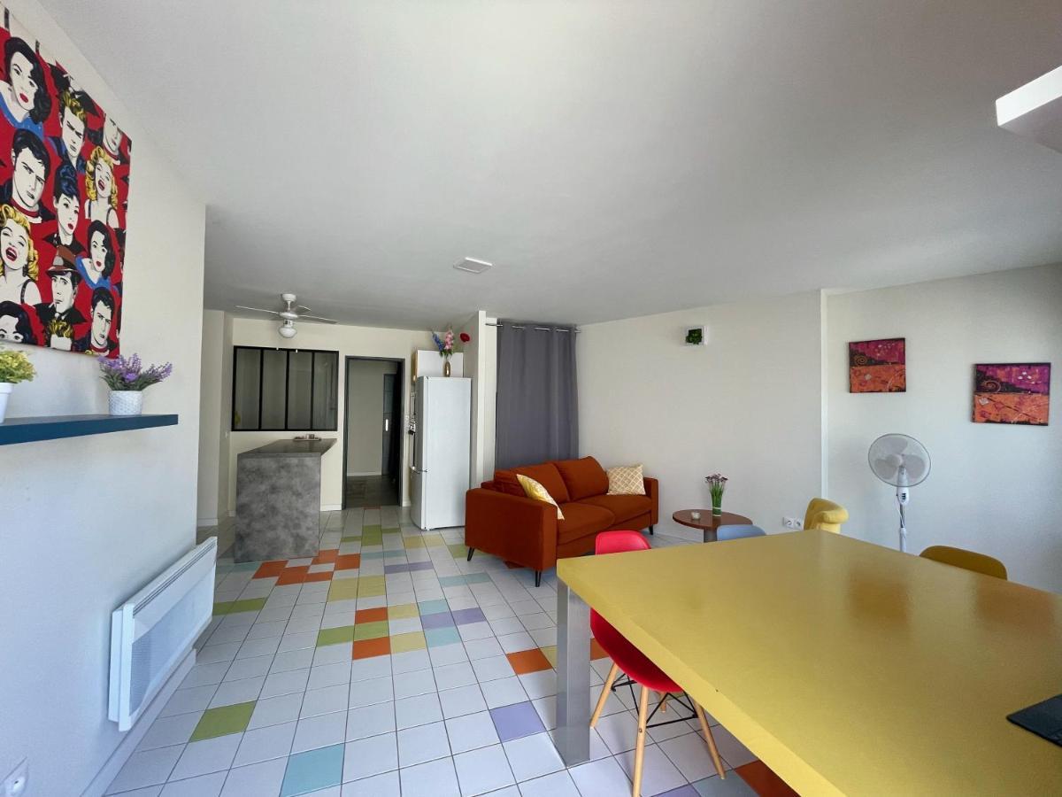Appart Pop-Art Proche Autoroute, Plages Et Attractions, Wifi - Tv, Deco Stylee, Calme Bessan Eksteriør bilde